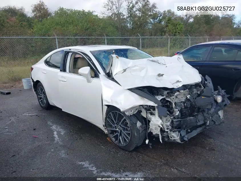 58ABK1GG2GU025727 2016 Lexus Es 350