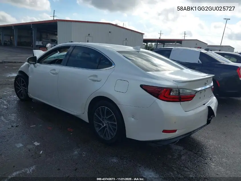58ABK1GG2GU025727 2016 Lexus Es 350