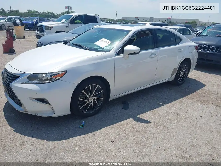 2016 Lexus Es 350 VIN: JTHBK1GG6G2224401 Lot: 45198713