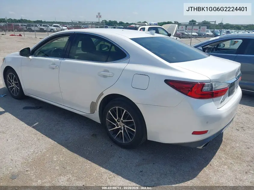 2016 Lexus Es 350 VIN: JTHBK1GG6G2224401 Lot: 45198713