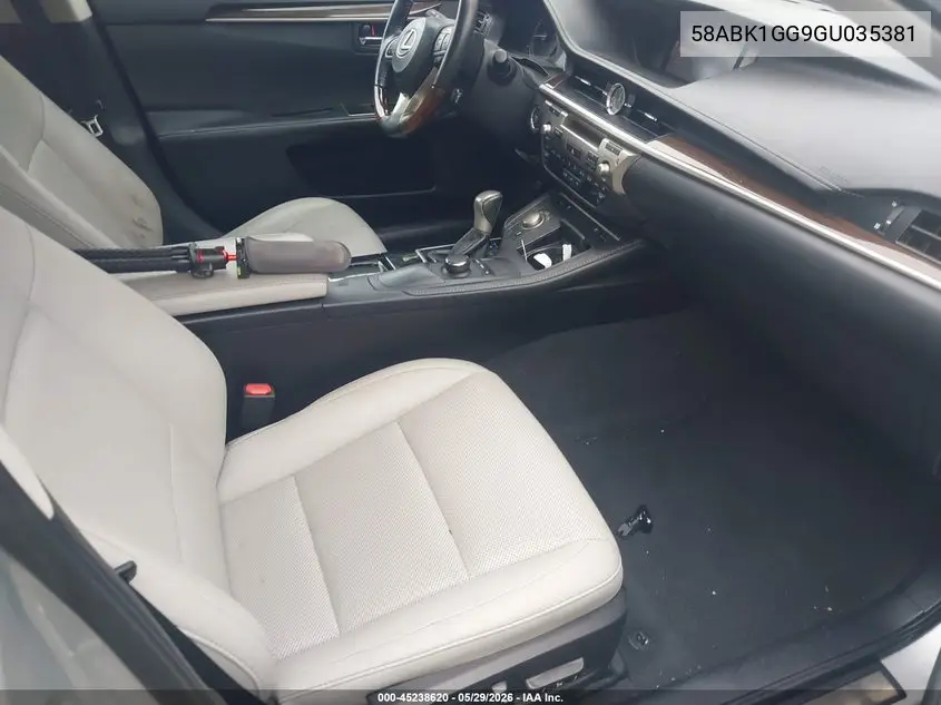 2016 Lexus Es 350 VIN: 58ABK1GG9GU035381 Lot: 45238620