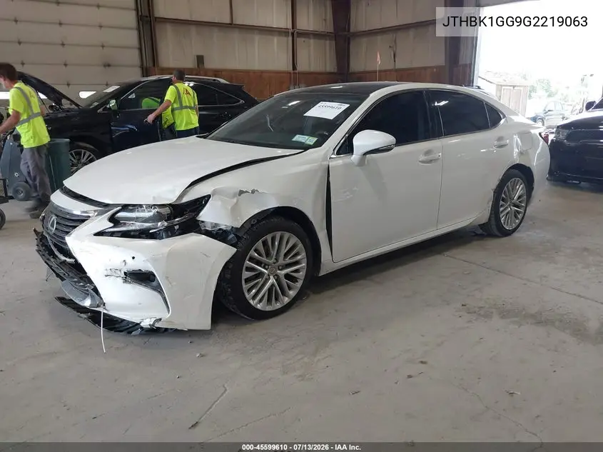 2016 Lexus Es 350 VIN: JTHBK1GG9G2219063 Lot: 45599610