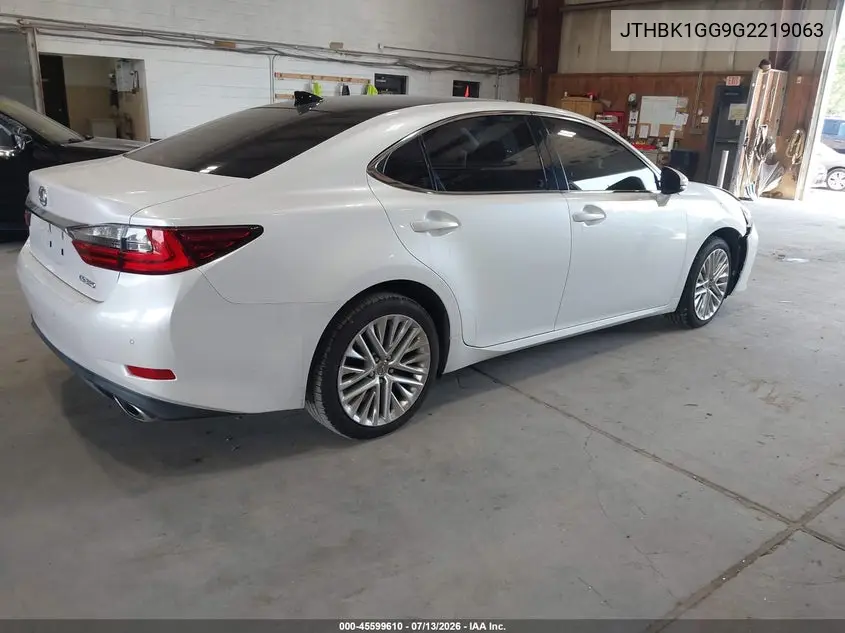2016 Lexus Es 350 VIN: JTHBK1GG9G2219063 Lot: 45599610