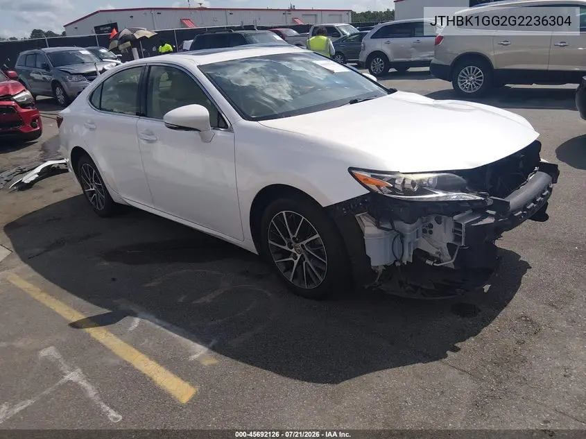 2016 Lexus Es 350 VIN: JTHBK1GG2G2236304 Lot: 45692126