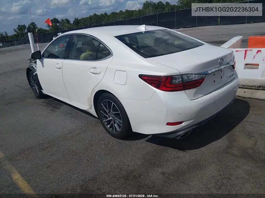 2016 Lexus Es 350 VIN: JTHBK1GG2G2236304 Lot: 45692126