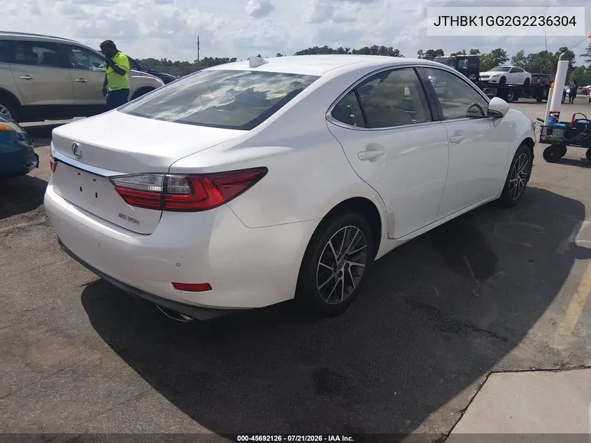 2016 Lexus Es 350 VIN: JTHBK1GG2G2236304 Lot: 45692126
