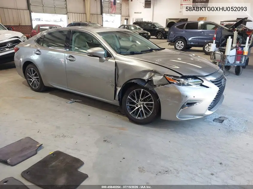 2017 Lexus Es 350 VIN: 58ABK1GGXHU052093 Lot: 45640264