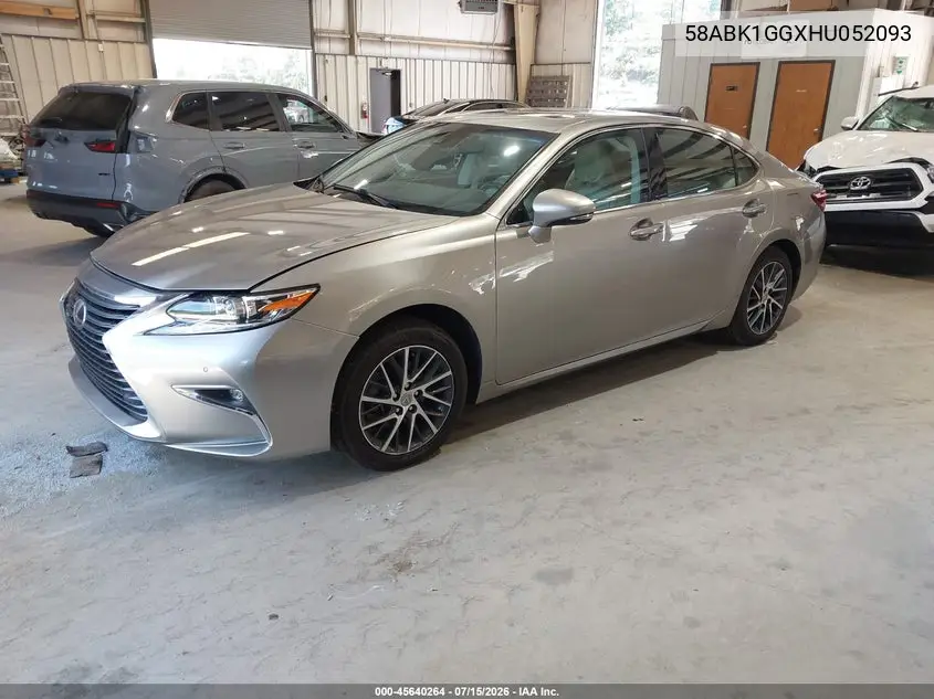 2017 Lexus Es 350 VIN: 58ABK1GGXHU052093 Lot: 45640264