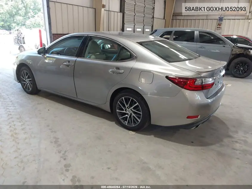 2017 Lexus Es 350 VIN: 58ABK1GGXHU052093 Lot: 45640264