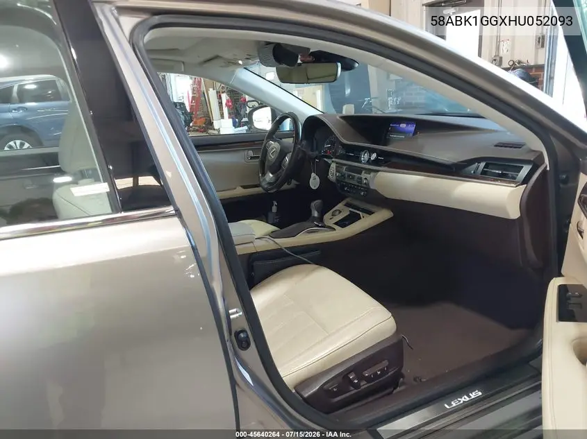2017 Lexus Es 350 VIN: 58ABK1GGXHU052093 Lot: 45640264