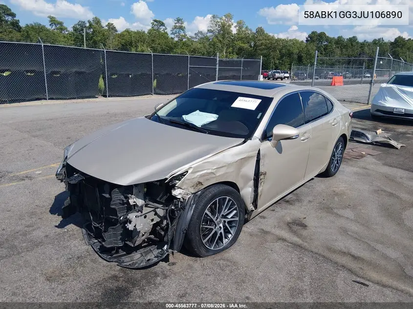 2018 Lexus Es 350 VIN: 58ABK1GG3JU106890 Lot: 45563777