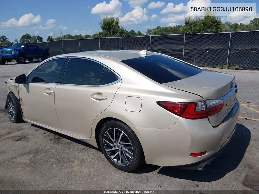 2018 Lexus Es 350 VIN: 58ABK1GG3JU106890 Lot: 45563777