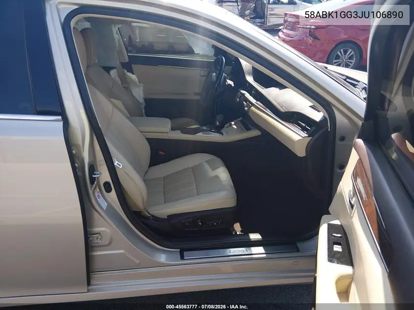 2018 Lexus Es 350 VIN: 58ABK1GG3JU106890 Lot: 45563777