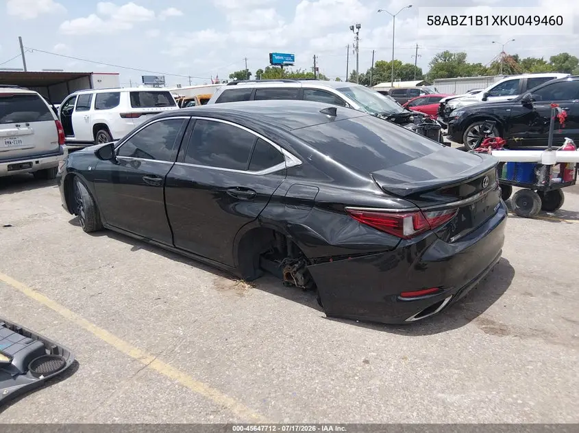 2019 Lexus Es 350 F Sport VIN: 58ABZ1B1XKU049460 Lot: 45647712