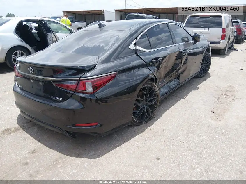 2019 Lexus Es 350 F Sport VIN: 58ABZ1B1XKU049460 Lot: 45647712