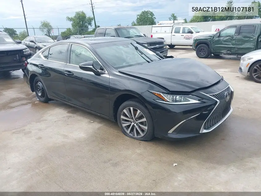 2021 Lexus Es 350 VIN: 58ACZ1B12MU107181 Lot: 45184039