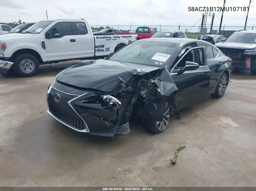2021 Lexus Es 350 VIN: 58ACZ1B12MU107181 Lot: 45184039