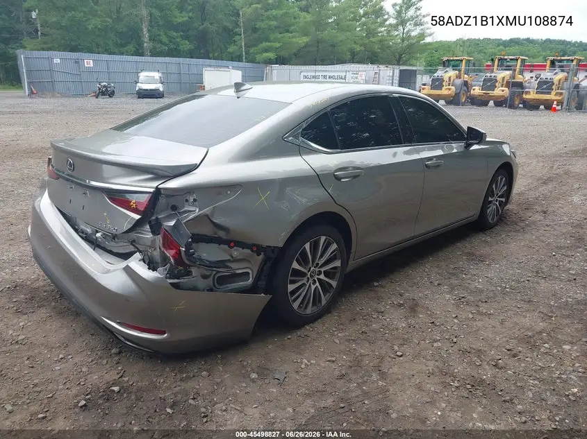 2021 Lexus Es 350 VIN: 58ADZ1B1XMU108874 Lot: 45498827