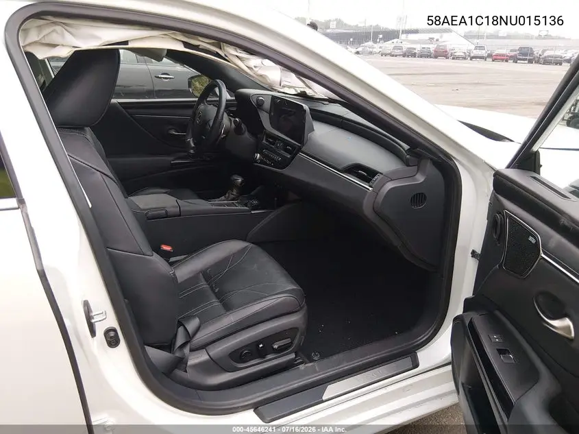 2022 Lexus Es 300H Luxury VIN: 58AEA1C18NU015136 Lot: 45646241