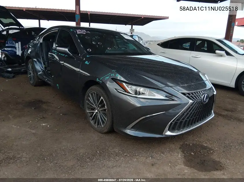 2022 Lexus Es 300H VIN: 58ADA1C11NU025518 Lot: 45656847
