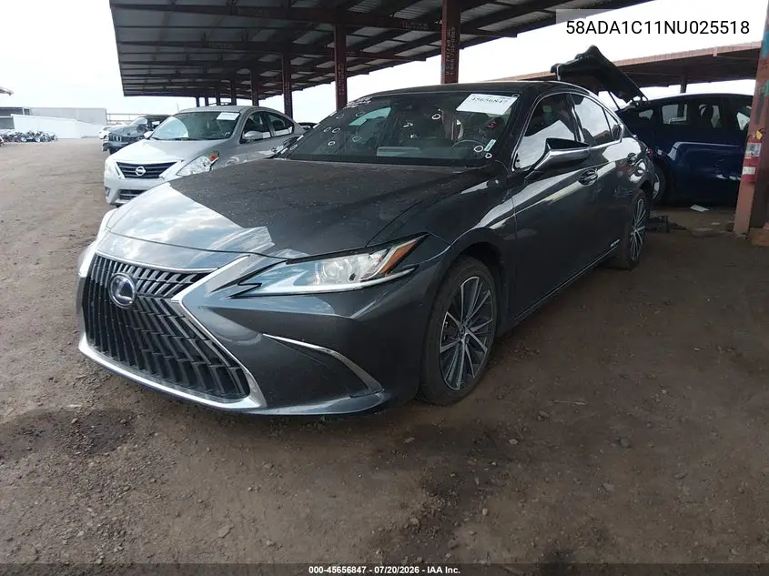 2022 Lexus Es 300H VIN: 58ADA1C11NU025518 Lot: 45656847