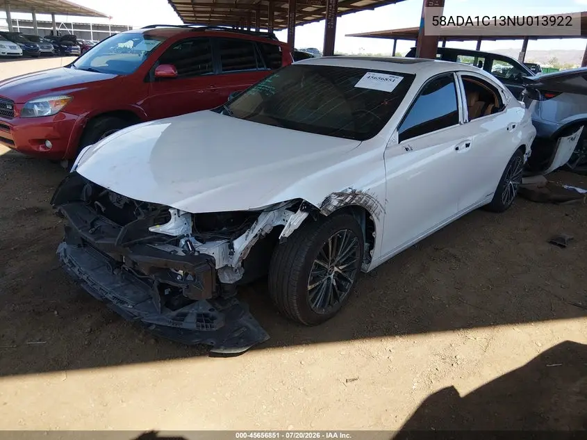 2022 Lexus Es 300H VIN: 58ADA1C13NU013922 Lot: 45656851