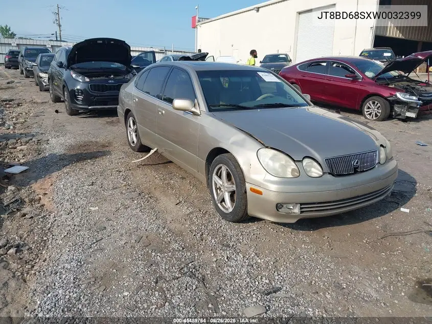 1998 Lexus Gs 300 VIN: JT8BD68SXW0032399 Lot: 45489764