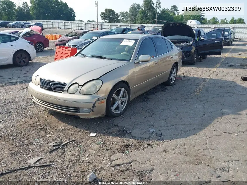 1998 Lexus Gs 300 VIN: JT8BD68SXW0032399 Lot: 45489764