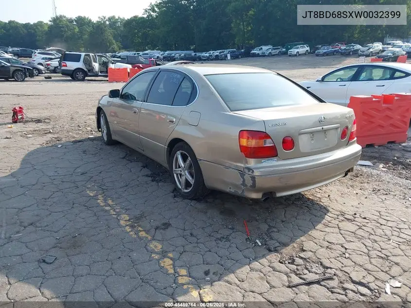 1998 Lexus Gs 300 VIN: JT8BD68SXW0032399 Lot: 45489764