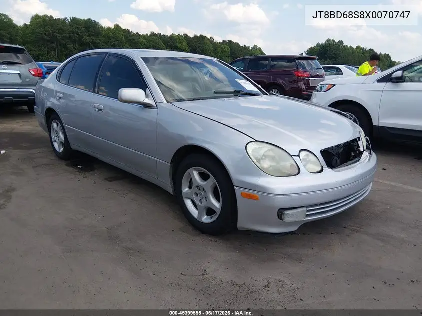 1999 Lexus Gs 300 VIN: JT8BD68S8X0070747 Lot: 45399555