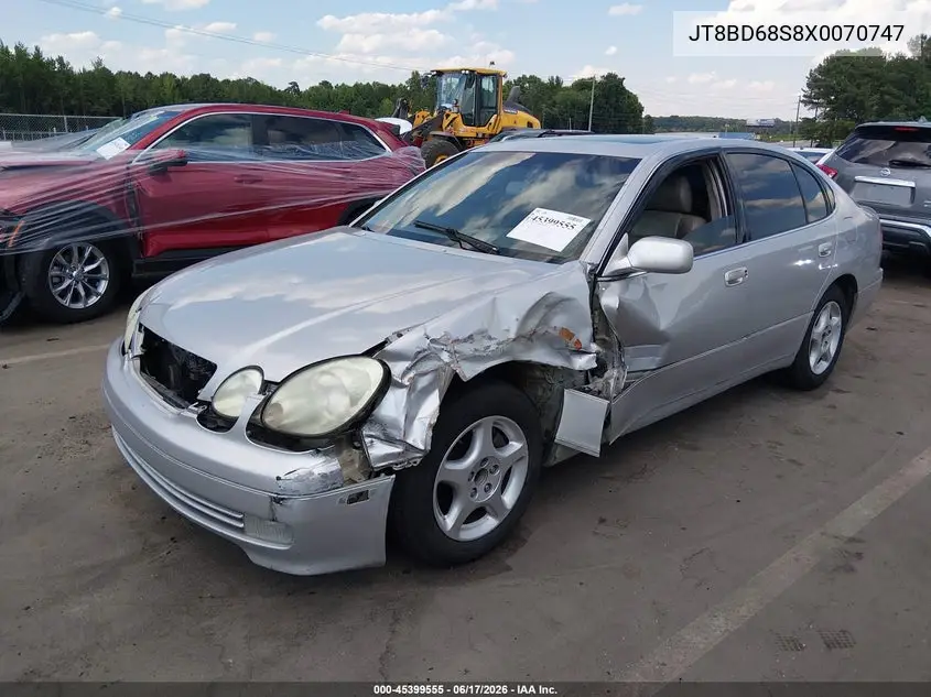 1999 Lexus Gs 300 VIN: JT8BD68S8X0070747 Lot: 45399555
