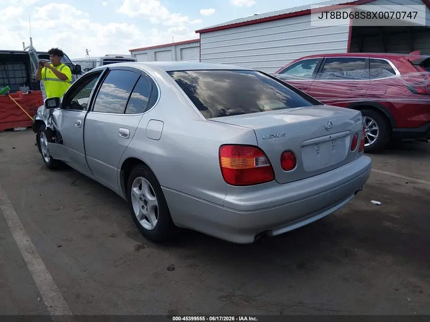 1999 Lexus Gs 300 VIN: JT8BD68S8X0070747 Lot: 45399555