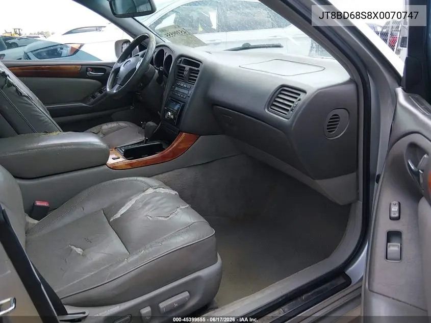 1999 Lexus Gs 300 VIN: JT8BD68S8X0070747 Lot: 45399555