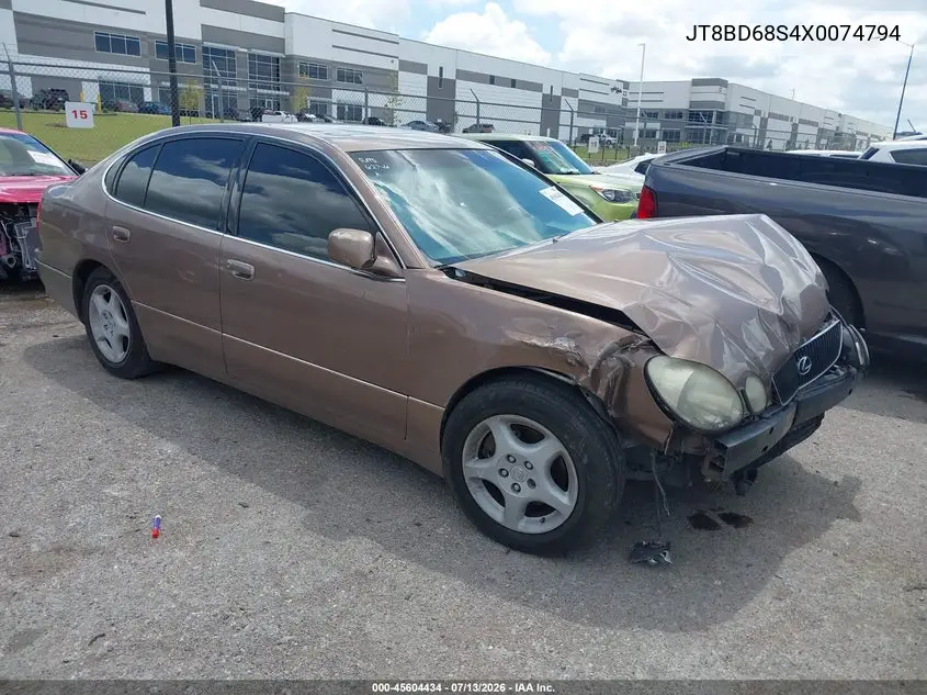 1999 Lexus Gs 300 VIN: JT8BD68S4X0074794 Lot: 45604434