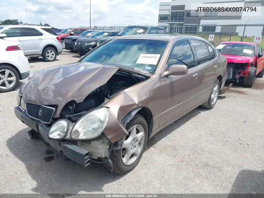 1999 Lexus Gs 300 VIN: JT8BD68S4X0074794 Lot: 45604434