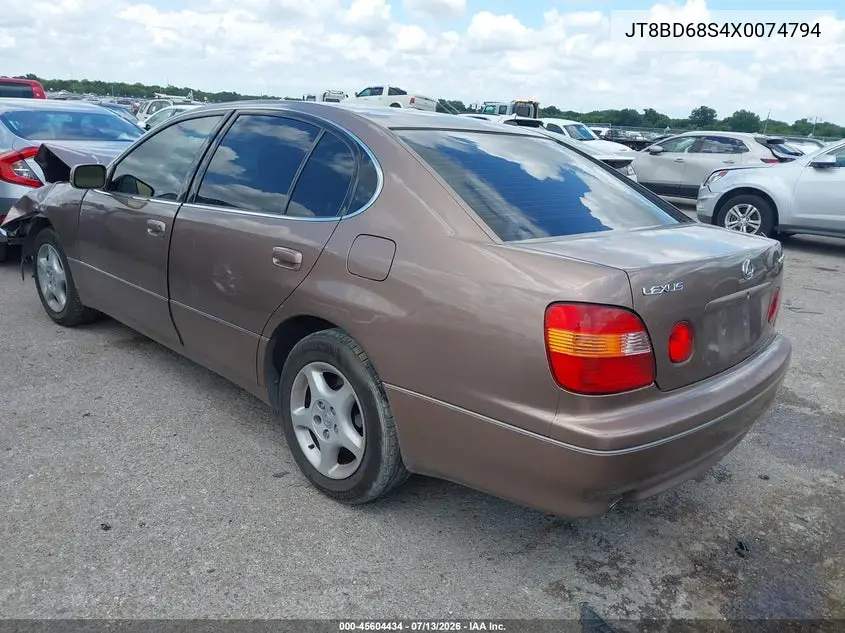 1999 Lexus Gs 300 VIN: JT8BD68S4X0074794 Lot: 45604434