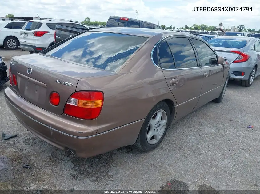 1999 Lexus Gs 300 VIN: JT8BD68S4X0074794 Lot: 45604434