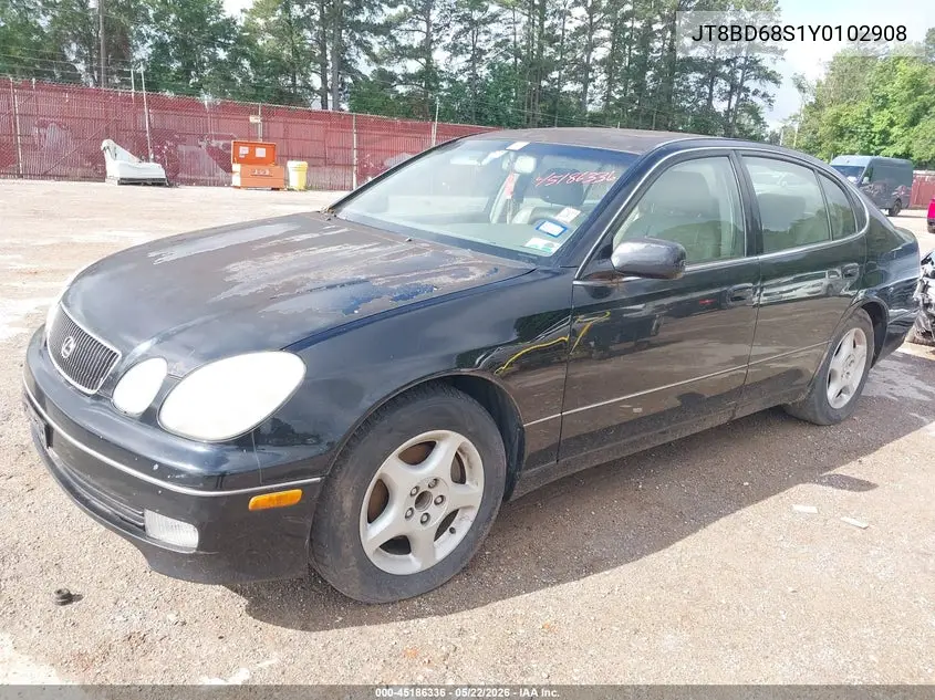 2000 Lexus Gs 300 VIN: JT8BD68S1Y0102908 Lot: 45186336