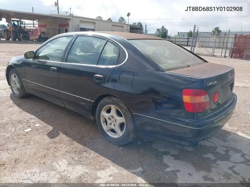 2000 Lexus Gs 300 VIN: JT8BD68S1Y0102908 Lot: 45186336