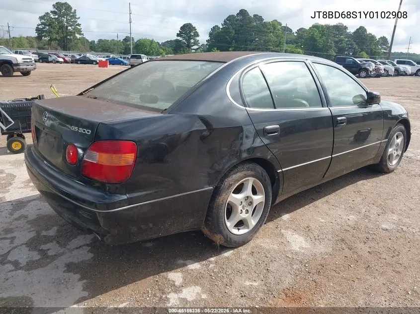 2000 Lexus Gs 300 VIN: JT8BD68S1Y0102908 Lot: 45186336