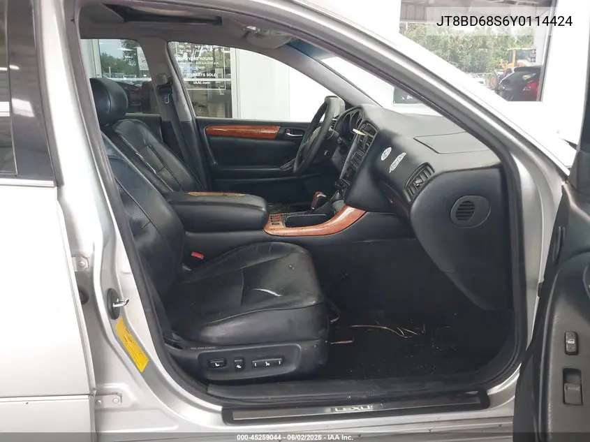 2000 Lexus Gs 300 VIN: JT8BD68S6Y0114424 Lot: 45259044