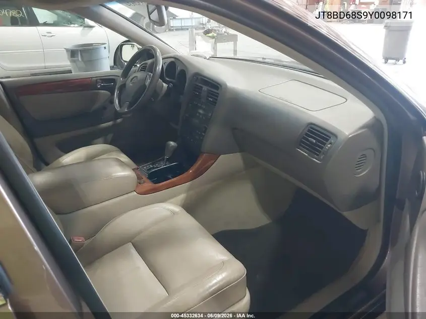 2000 Lexus Gs 300 VIN: JT8BD68S9Y0098171 Lot: 45332634