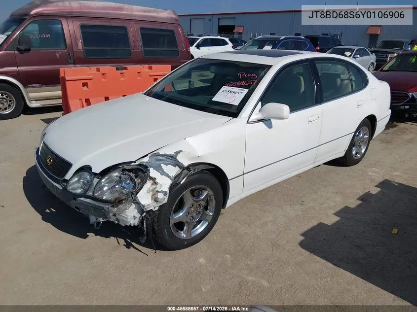 2000 Lexus Gs 300 VIN: JT8BD68S6Y0106906 Lot: 45588657