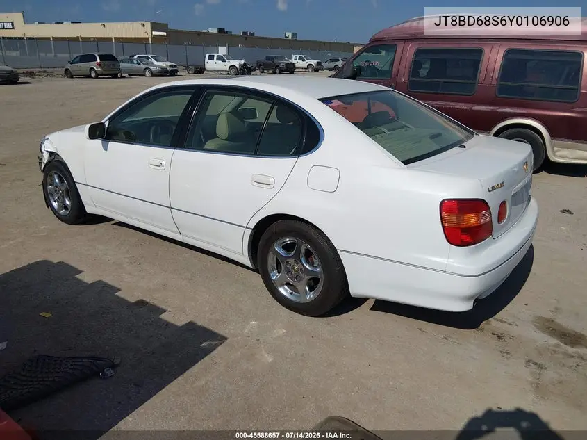 2000 Lexus Gs 300 VIN: JT8BD68S6Y0106906 Lot: 45588657