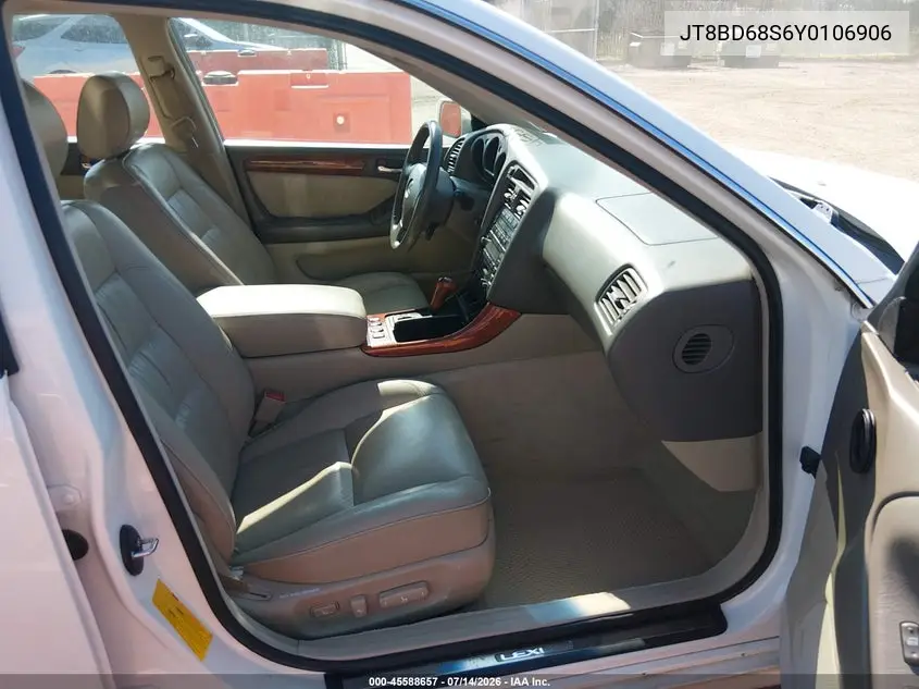 2000 Lexus Gs 300 VIN: JT8BD68S6Y0106906 Lot: 45588657