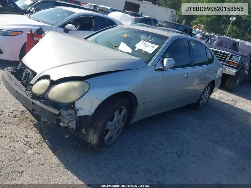 2002 Lexus Gs 300 VIN: JT8BD69S620158655 Lot: 42503488