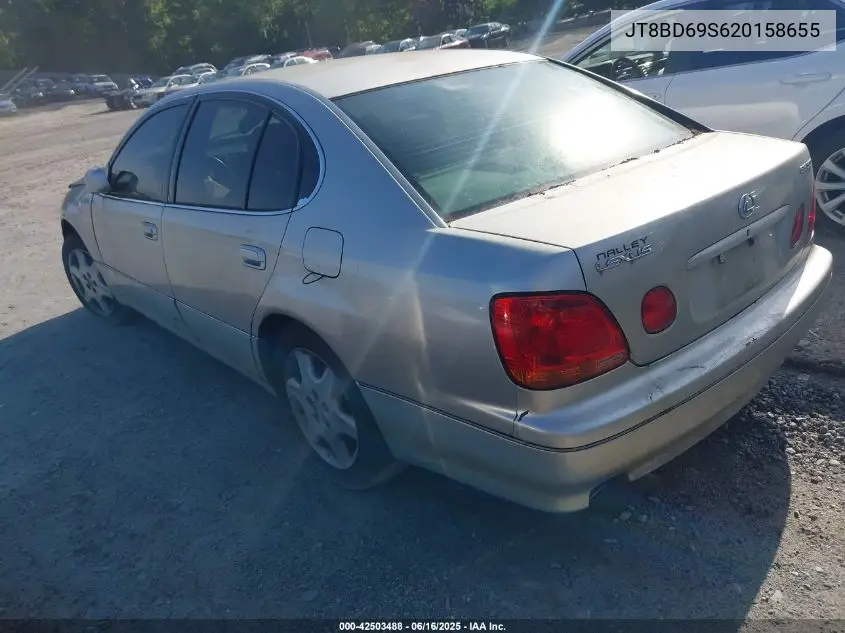 2002 Lexus Gs 300 VIN: JT8BD69S620158655 Lot: 42503488