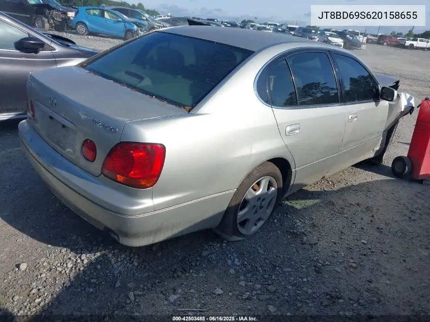 2002 Lexus Gs 300 VIN: JT8BD69S620158655 Lot: 42503488