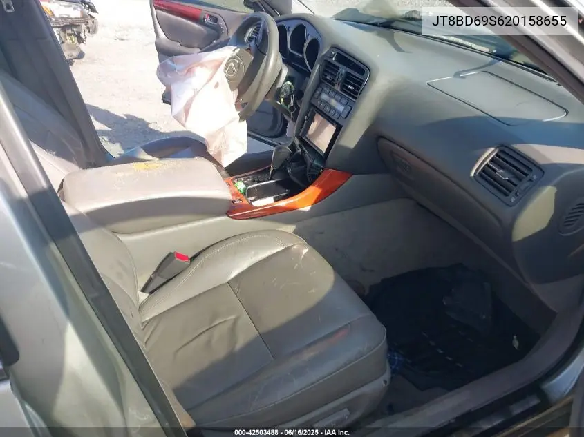 2002 Lexus Gs 300 VIN: JT8BD69S620158655 Lot: 42503488