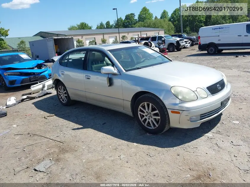 2002 Lexus Gs 300 VIN: JT8BD69S420170299 Lot: 45277916